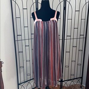 Khujo striped pleated mini dress